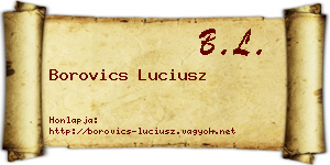 Borovics Luciusz névjegykártya